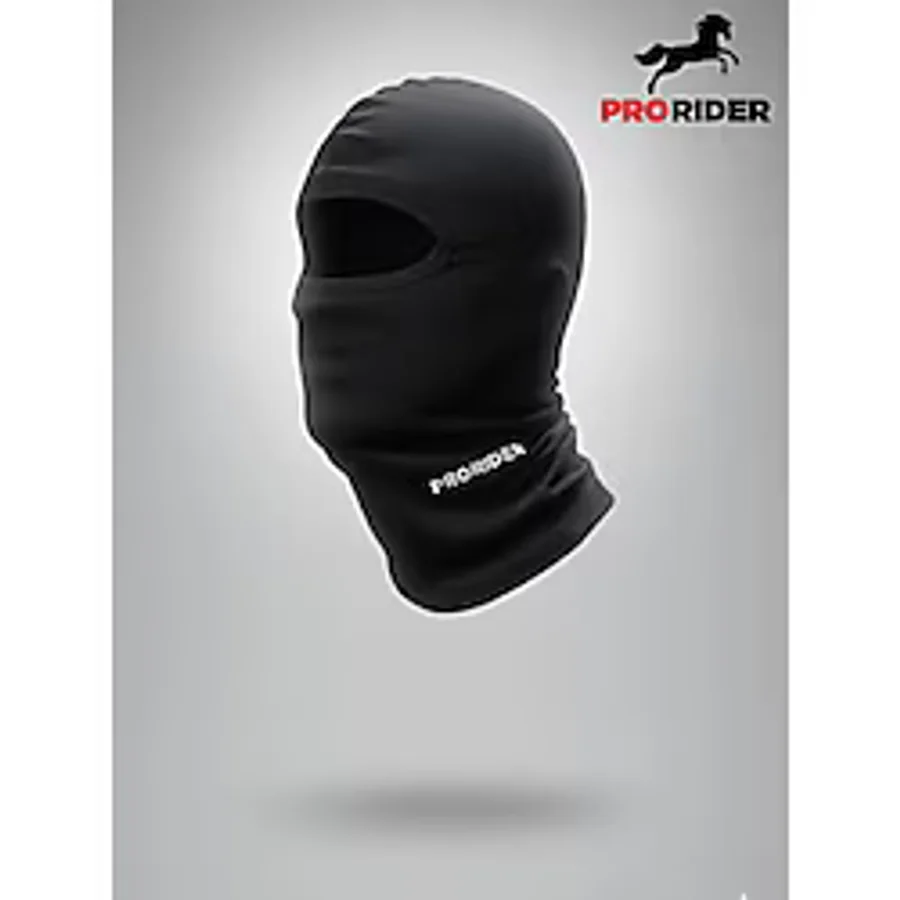 Prorıder Motosiklet Balaklava %100 Pamuklu Kar Maskesi Kayak Ve Sporcu Maskesi Siyah