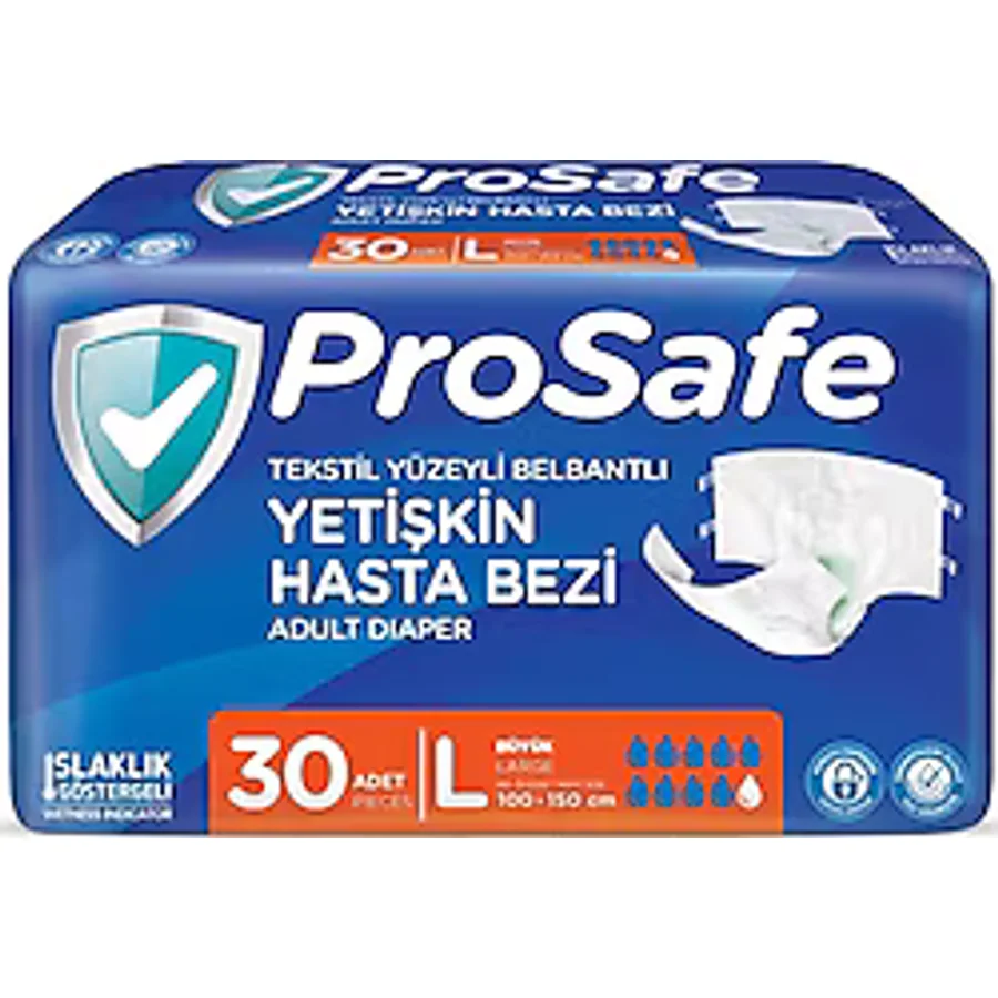 Prosafe Belbantlı Büyük Boy L 30'lu Hasta Bezi