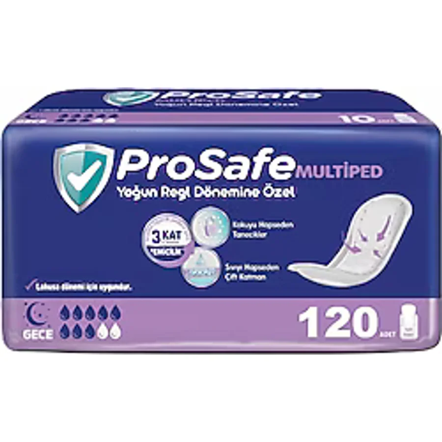 Prosafe Multiped Gece 8 Damla 10'lu 12 Adet Mesane Pedi