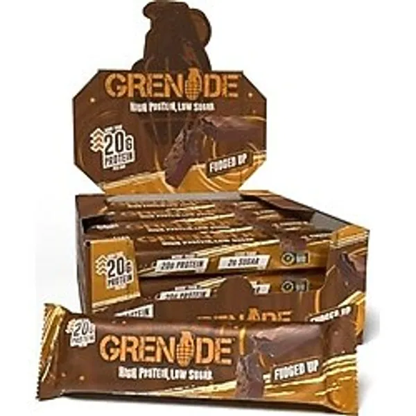 Protein Bar 60 G x 12 Adet - Yüksek Protein, Düşük Şekerli Sporcu Barı, Diyet Dostu Atıştırmalık (Fudged Up)