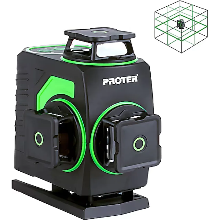 Proter PL 460 LS Çift Akülü Yeşil Lazer Hizalama