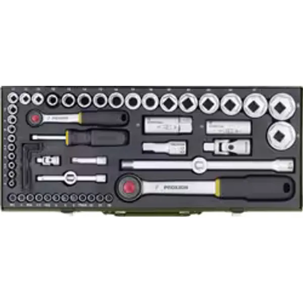 Proxxon 23040 1/4" - 1/2" Cırcır Kollu 56 Parçalı Lokma ve Bits Takımı