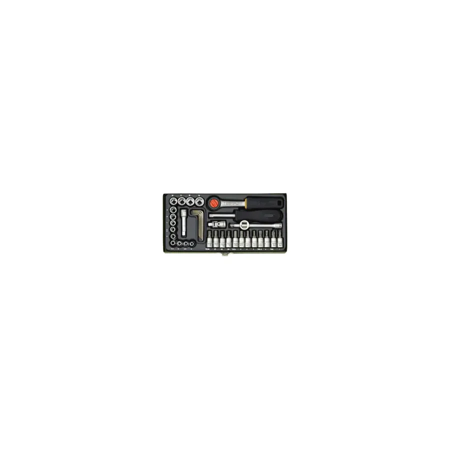 Proxxon 23080 1/4'' 36 Parçalı Cırcır Kollu Lokma Bits Takımı
