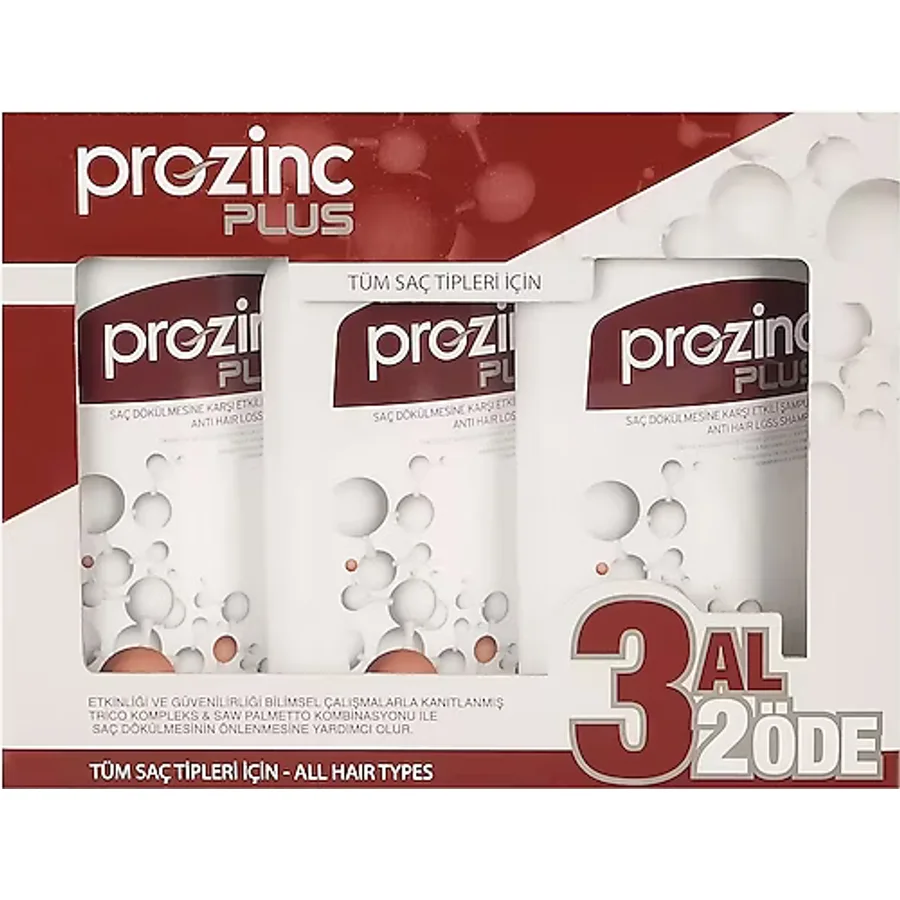 Prozinc Plus 3x300 ml Saç Dökülmesine Karşı Şampuan