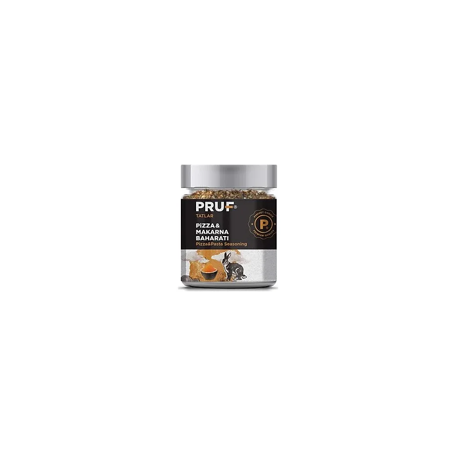 Pruf Pizza & Makarna Baharatı Pizza & Pasta Seasoning 145 gr Sağlıklı Cam Kavanoz - 1 Adet