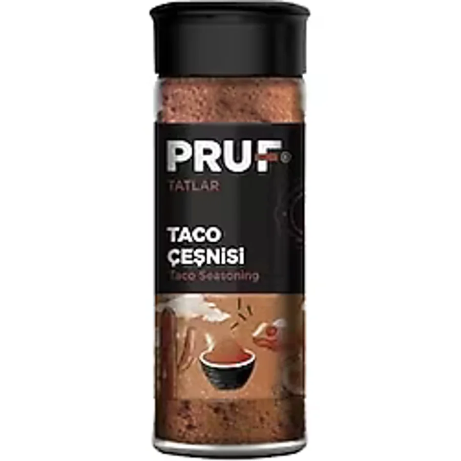 PRUF Taco Baharatı /taco Çeşnisi / Taco Seasoning 45 Gr. Sağlıklı Cam Şişe