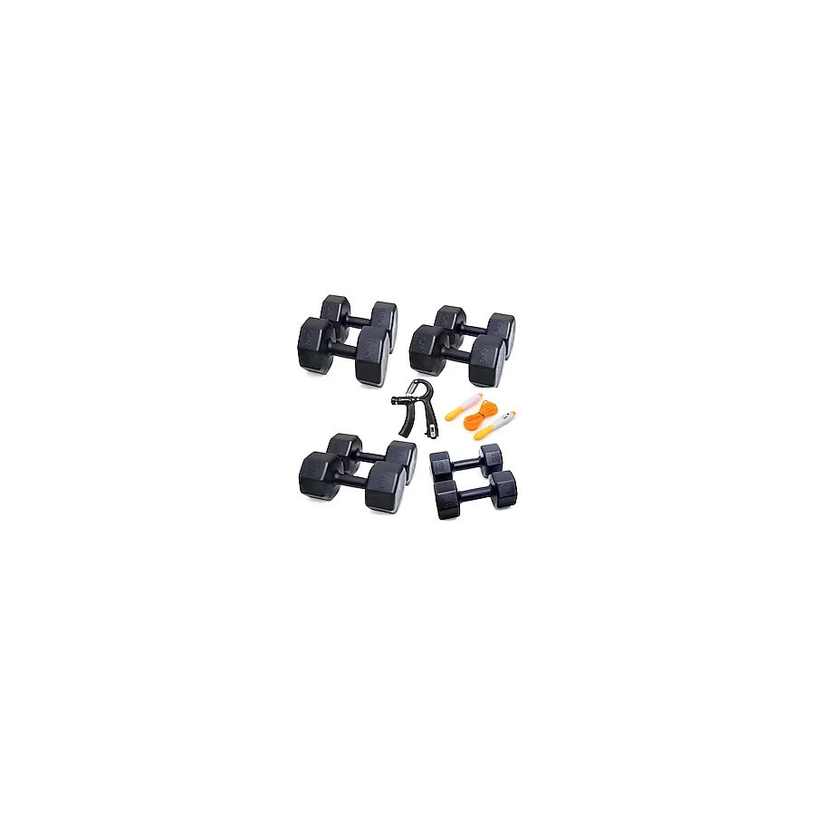Ps Spor 4 Set Dambıl + Sayaçlı Ayarlanabilir El Yayı + Sayaçlı Atlama İpi ( 3 Kg + 6 Kg 8 Kg 10 Kg)