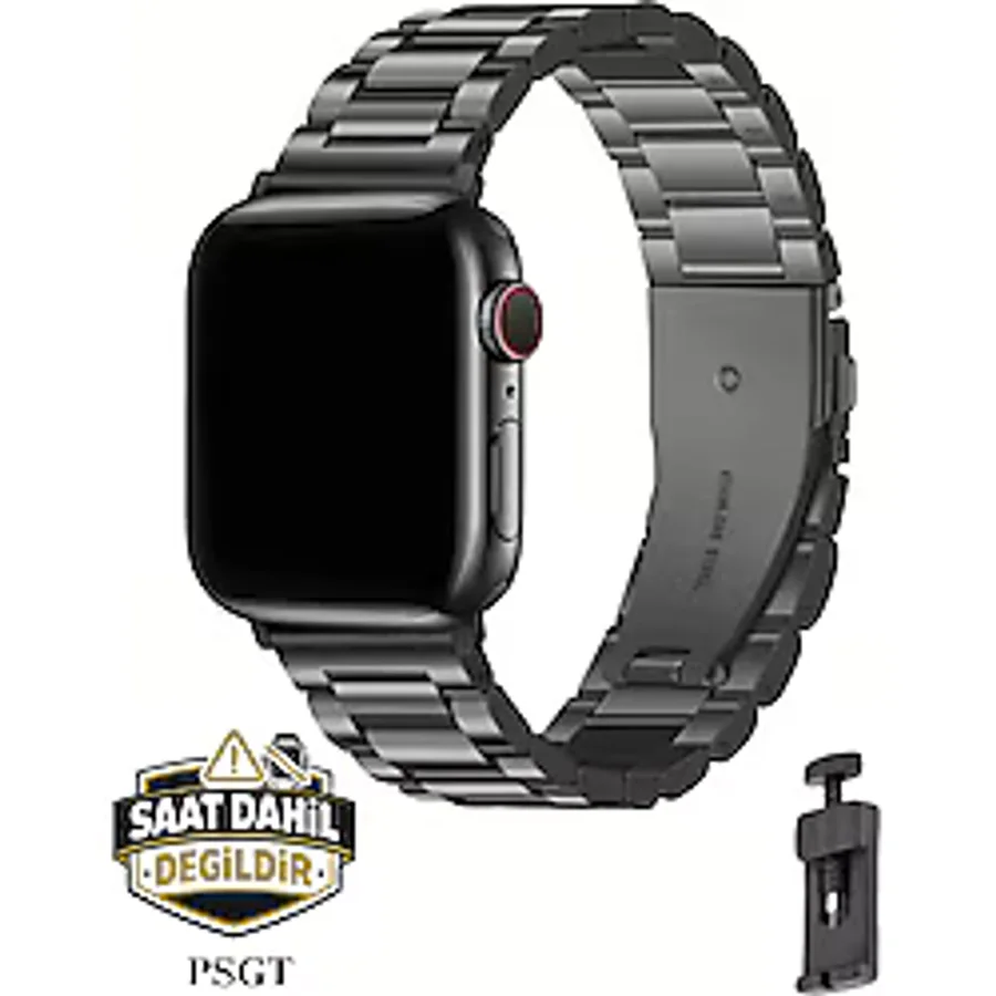 PSGT Apple Watch Uyumlu S10 S11 -46mm & Seri (42/44/45/49)mm Paslanmaz Çelik Modernfit