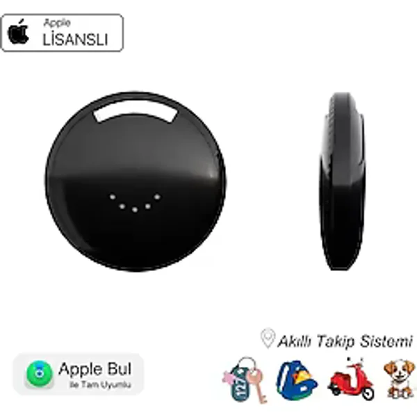 PSGT Ios Uyumlu Gps Takip Cihazı Bluetooth Destekli Güvenli Konum Belirleyici Smart - Siyah