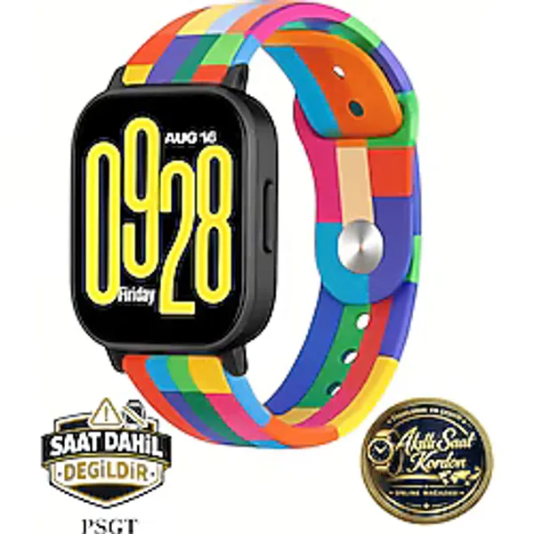 PSGT Xiaomi Redmi Watch 5 Active (22MM) Uyumlu Akıllı Saat Kordonu Klasik Silikon Kordon Kayış Bileklik