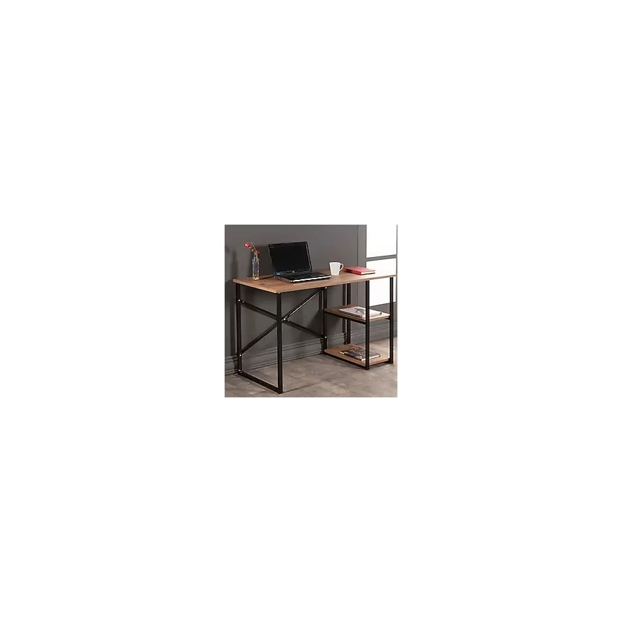 Puççi Metal Çalışma Masası - Y: 73 cm D: 60 cm G: 120 cm - Ceviz