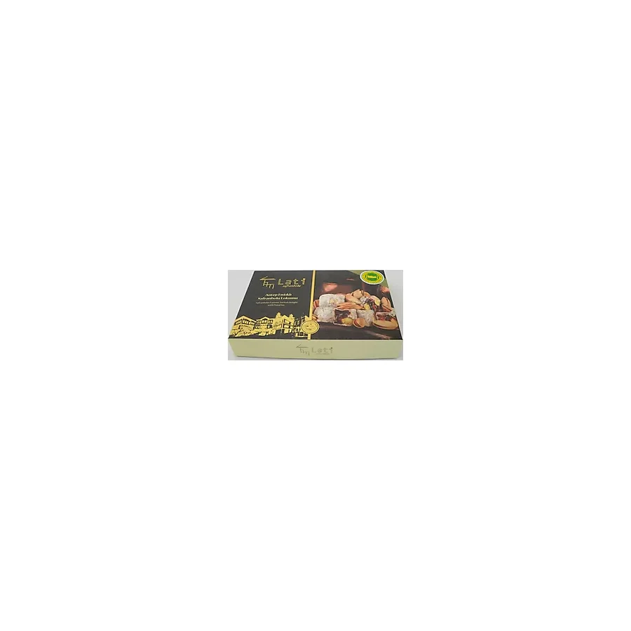 PUDRA ŞEKERİ KAPLI ANTEP FISTIKLI ÇİFTE KAVRULMUŞ SAFRANBOLU LOKUMU 320 gr