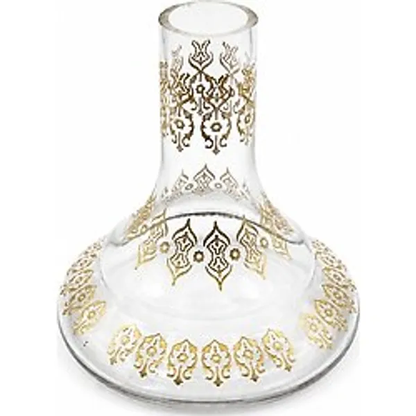Puffstore Altın Işlemeli Nargile Camı - Premium Nargile Şişesi