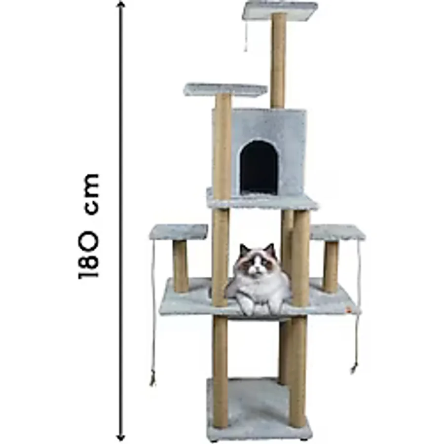 PUGALO Kedi Tırmalama Evi Catnipli Kedi Tırmalama Kulesi Ve Oyun Platformu