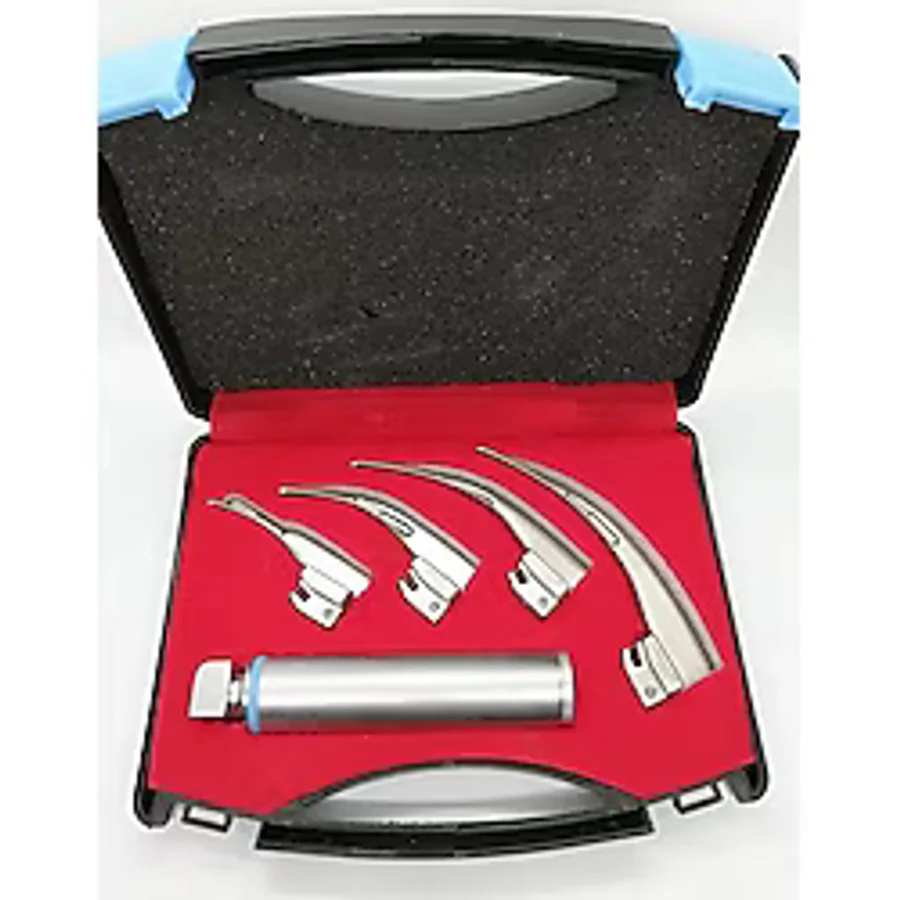 Pulsemed Fiberoptik Çelik Laringoskop Set 4 Bıçaklı No: 1-2-3-4