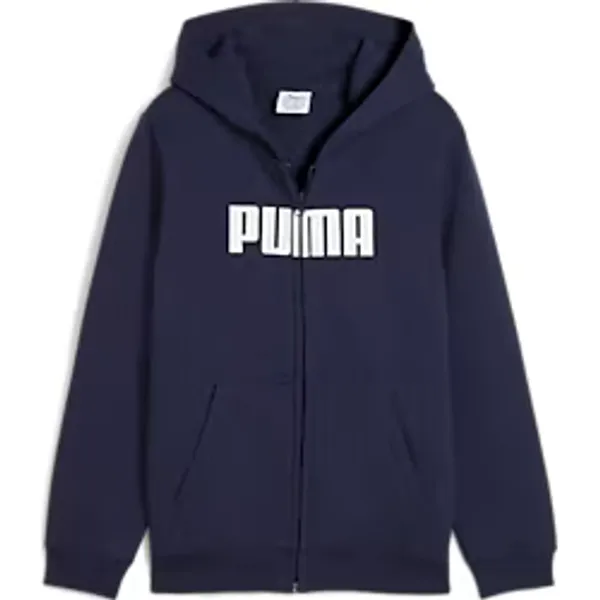 Puma Erkek Çocuk ESSENTIALS Logo Kapüşonlu Ceket, 9-10 Yaş, 688345, PUMA Black, Erkek Çocuklar