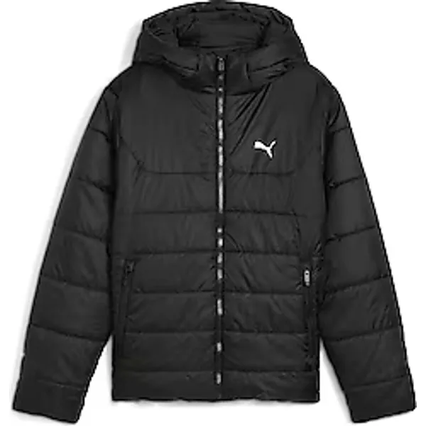 Puma Essentials 685226-01 Kapüşonlu Siyah Çocuk Şişme Mont