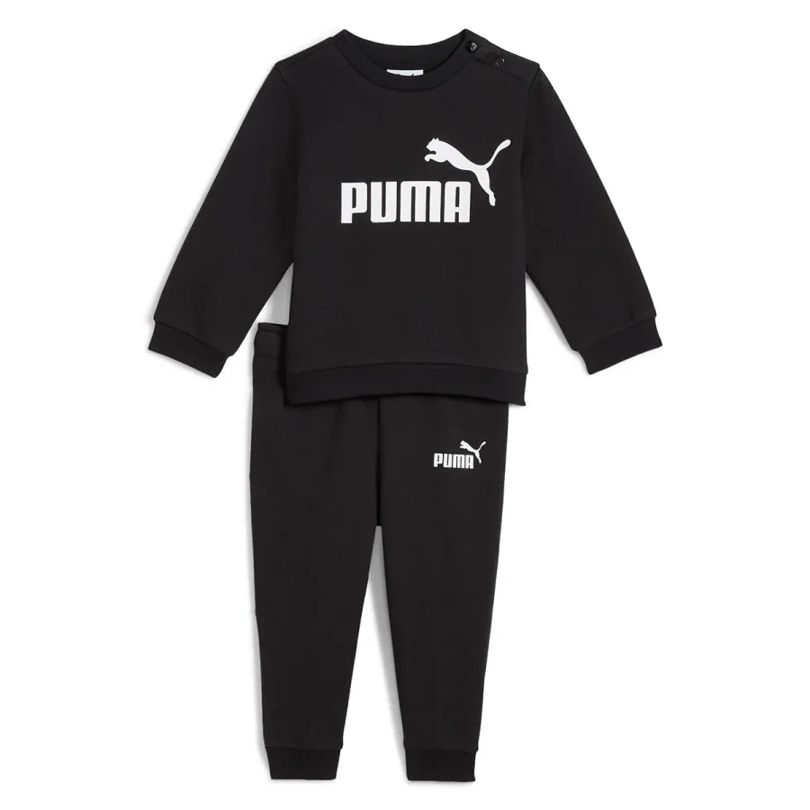 Puma Jogger Set Essentials Crew Fl Bebek Siyah Bisiklet Yaka Eşofman Takımı