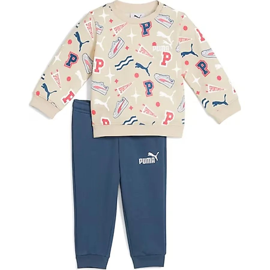 Puma Minicats Crew 689731-87 Beyaz Bebek Eşofman Takımı