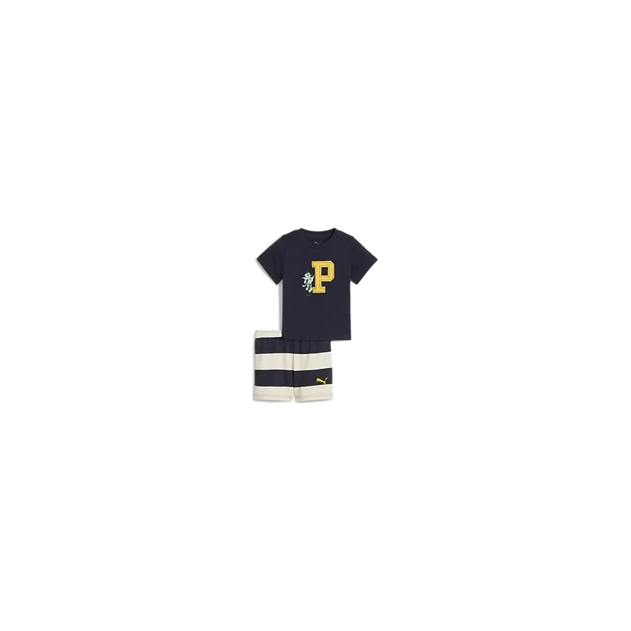 Puma SUPER PUMA Tee & Shorts Set Siyah Bebek Eşofman Takımı 63098616