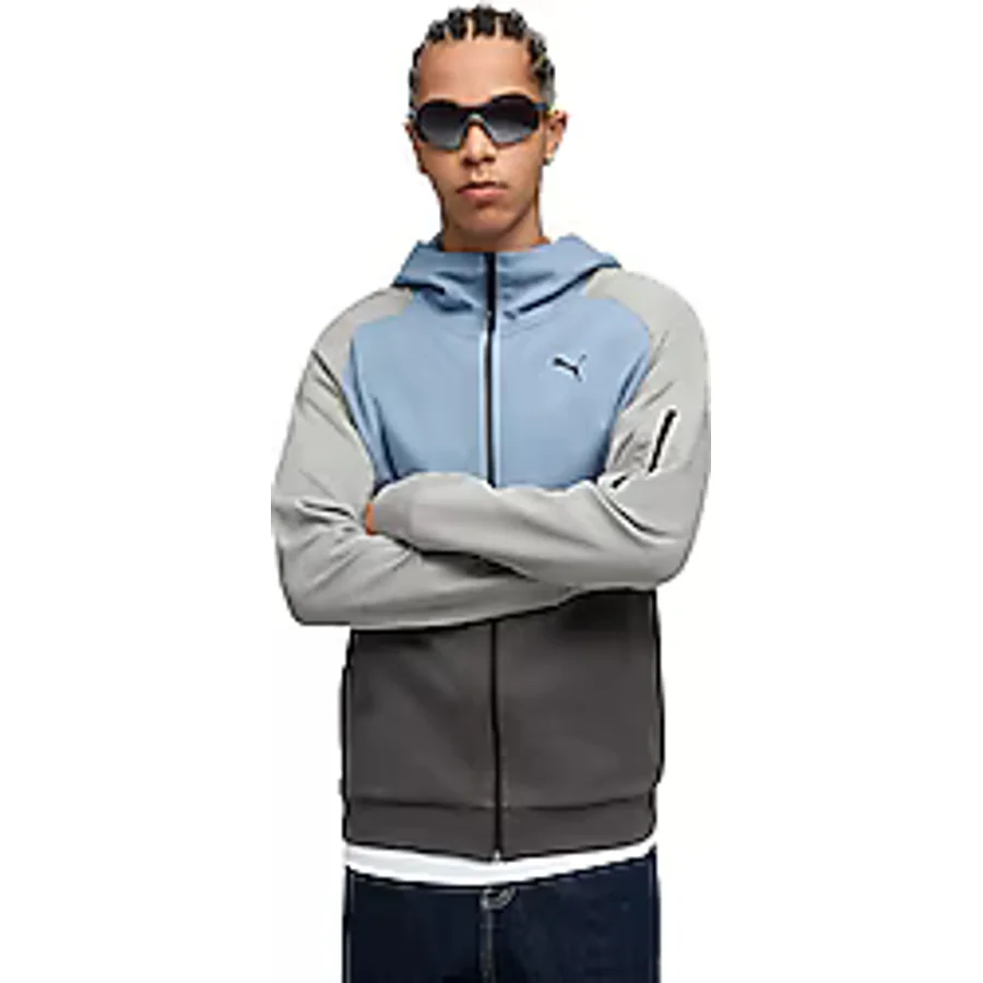 Puma Tech 688045-34 Gri-Mavi Erkek Eşofman Üstü