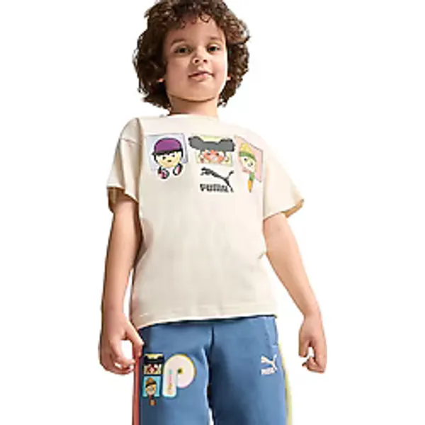 Puma x Playmobil 627394 Kısa Kollu Bisiklet Yaka Çocuk Tişört
