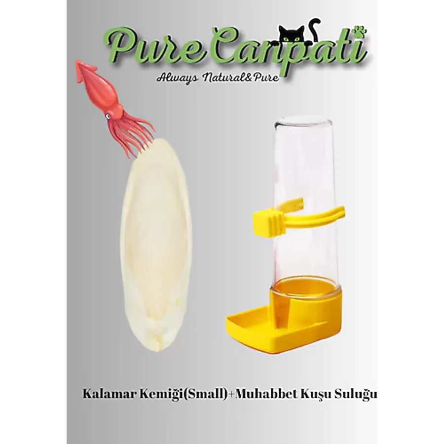 PureCanpati Muhabbet Kuşu Suluğu+Küçük Boy Kalamar Kemiği