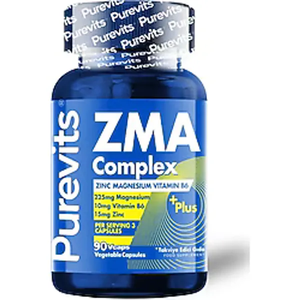 Purevits Magnezyum, Çinko, Vitamin B6, 90 Bitkisel Kapsüllü Zma Complex