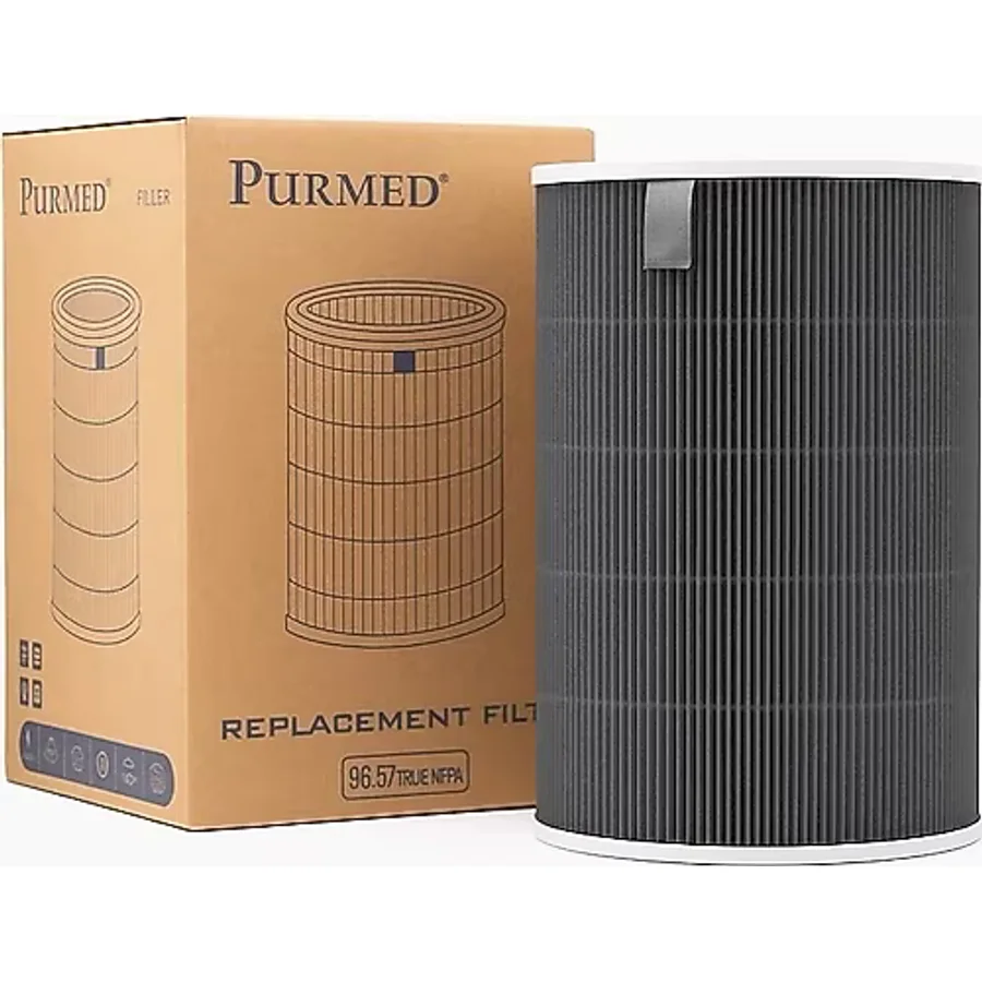 Purmed Xiaomi Mi Mijia Smart Air Purifier 6 Uyumlu Gri Hepa Filtre Yüksek Verimli, Rfıd Chip