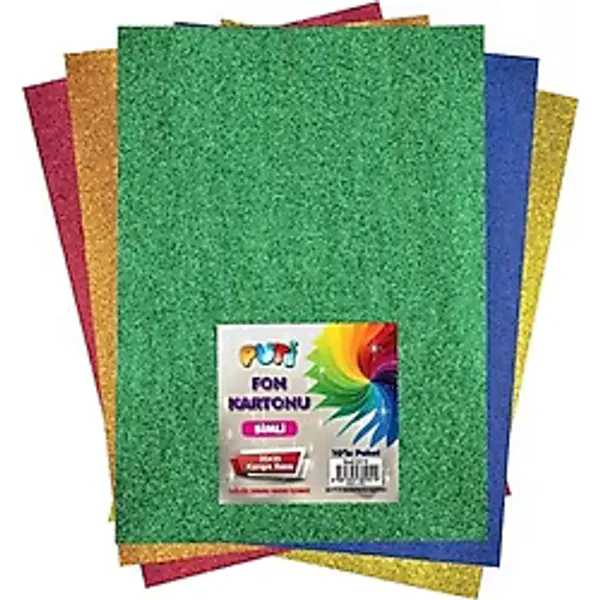 Puti Simli Fon Kartonu 25X35 Cm 10 Lu Karışık