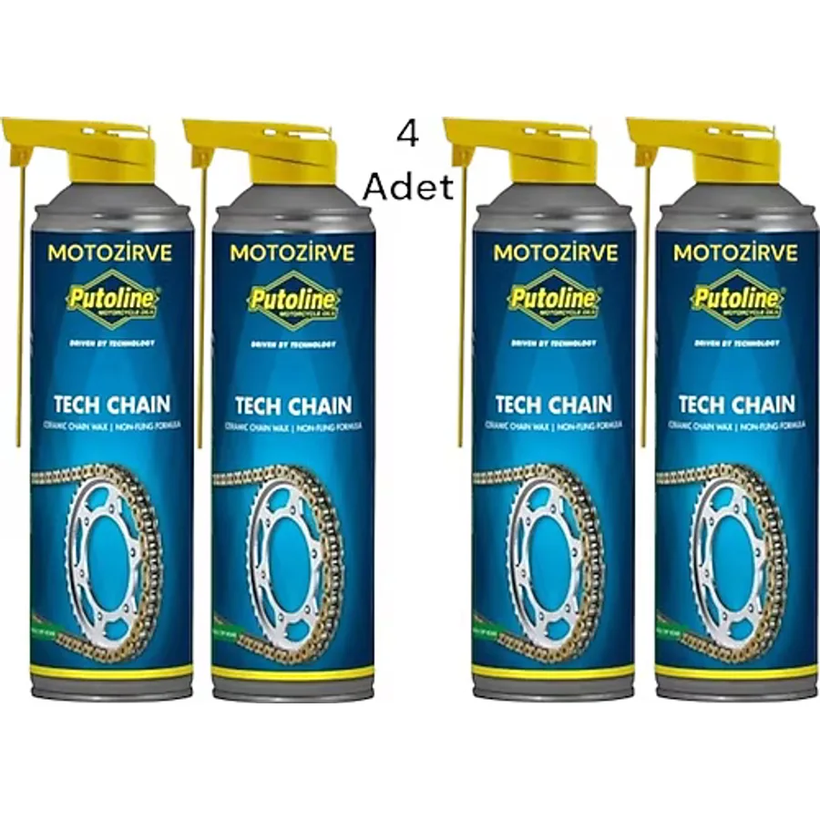 Putoline Tech Chain Seramik Zincir Yağı 500 ml (4 Adet) - Beyaz