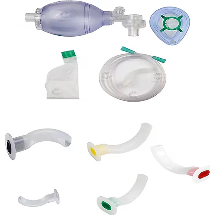 Pvc Ambu Seti Yetişkin Suni Solunum Maskesi + 5 Adet Yetişkin Airway