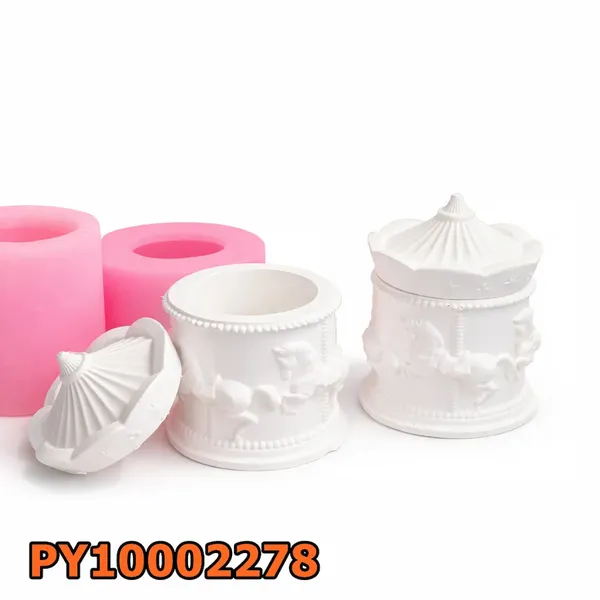 PY10002278 - Silikon Kalıp Mum Kalıbı - Atlı Karınca Kutu