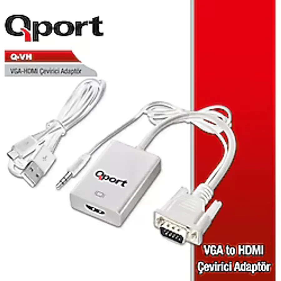 Q-Vh Vga (M) To Hdmı (F) (Vga Dan Hdmı Cevirici)