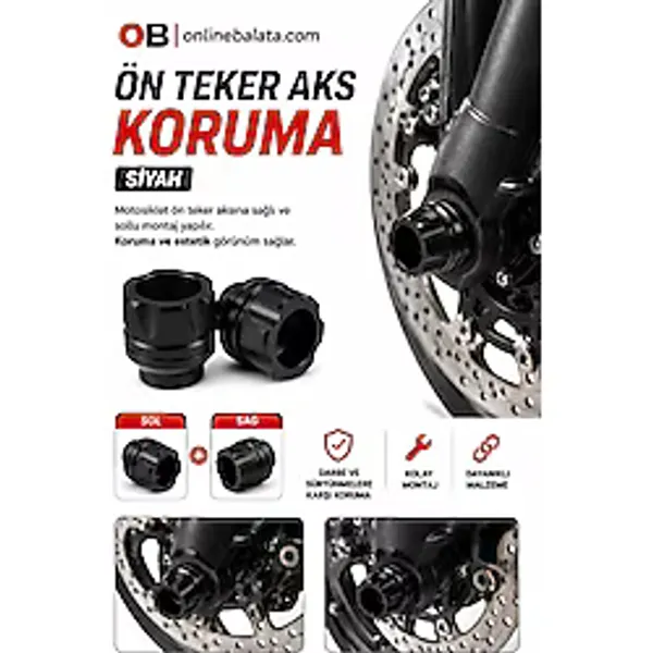 Qj Moto Srk 400 Rr Ön Teker Aks Koruma Siyah 639S99