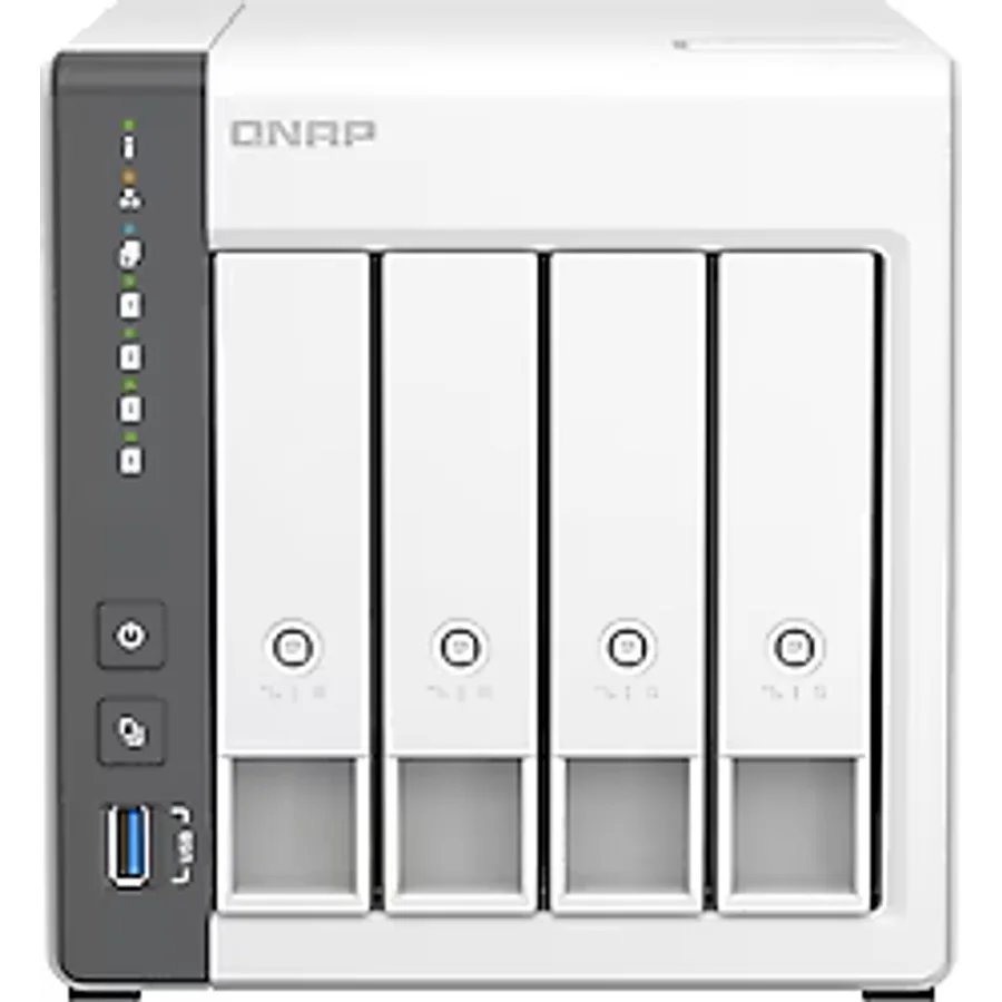 Qnap TS-433 4 GB 4 Yuvalı 250 TB Destekli NAS Depolama Ünitesi