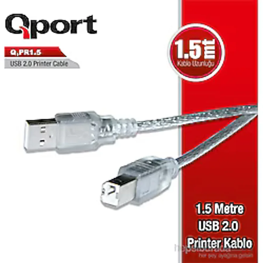 Qport Q-PR1.5 1.5 m USB 2.0 Yazıcı Kablosu
