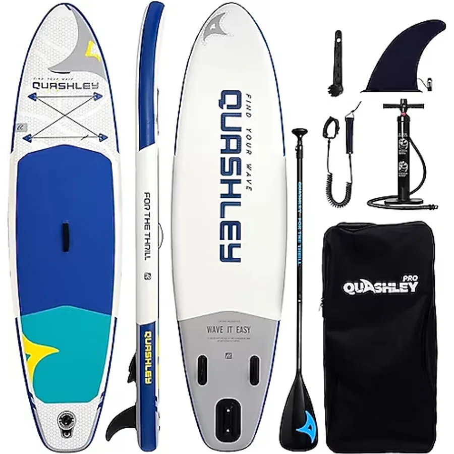 Quashley 320 Cm X 81 Cm X 15 Cm Şişme Paddle Board - Şişme Sup Board 195 Kg Taşır Sup Şişme Sörf Tahtası