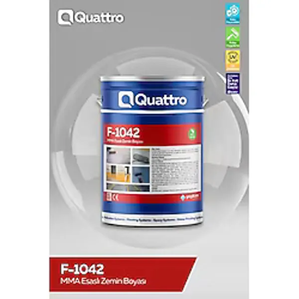 Quattro F-1042 Mma Esaslı Zemin Boyası - 5 KG - Yeşil