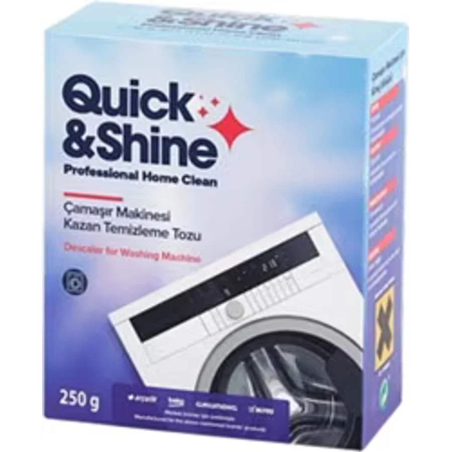 Quick&Shine 250 gr Çamasır Makinesi Kazan Temizleme Tozu