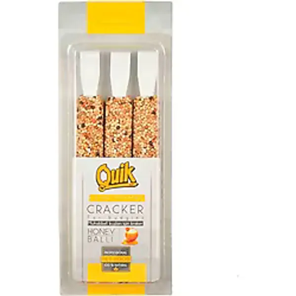 Quik Ballı Kraker 3'lü Paket 1 Adet Muhabbet Kuşları İçin Besleyici ve Lezzetli Atıştırmalık