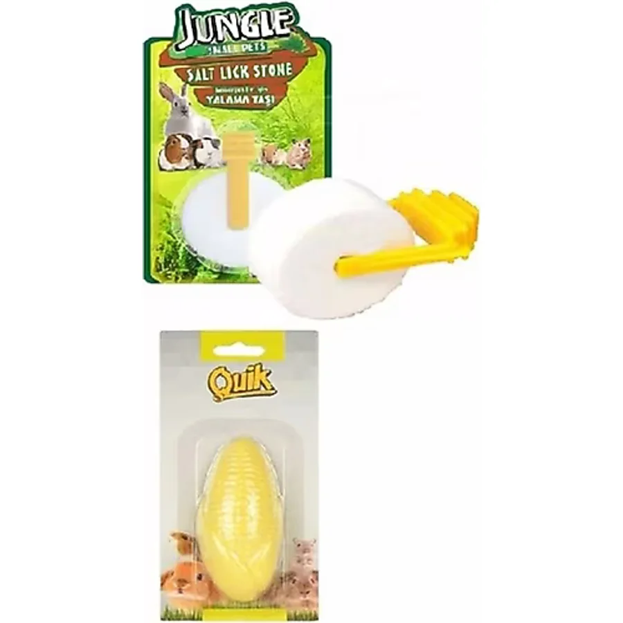 Quik Kemirgen Ihtiyaç Seti (2 Parça) Yalama Taşı - Kemirme Taşı