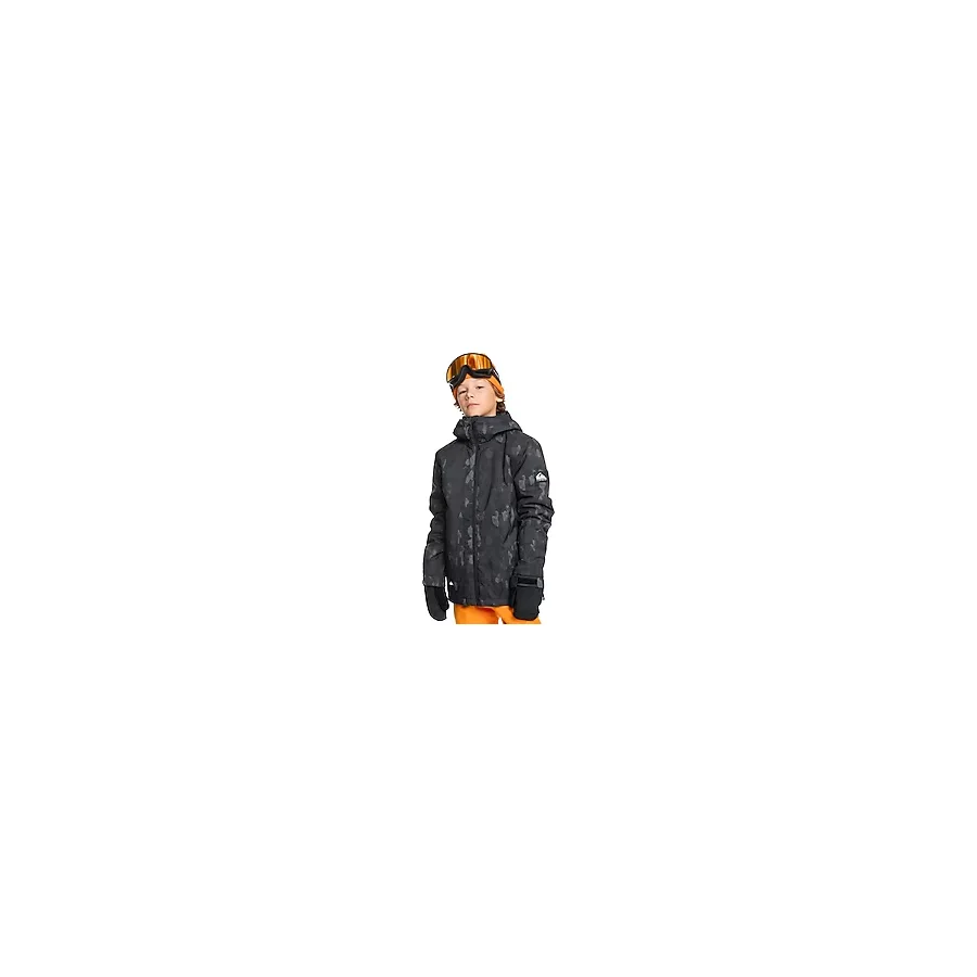 Quiksilver Mission Printed Youth Erkek Çocuk Snowboard Ceketi - 8 Yaş - Siyah
