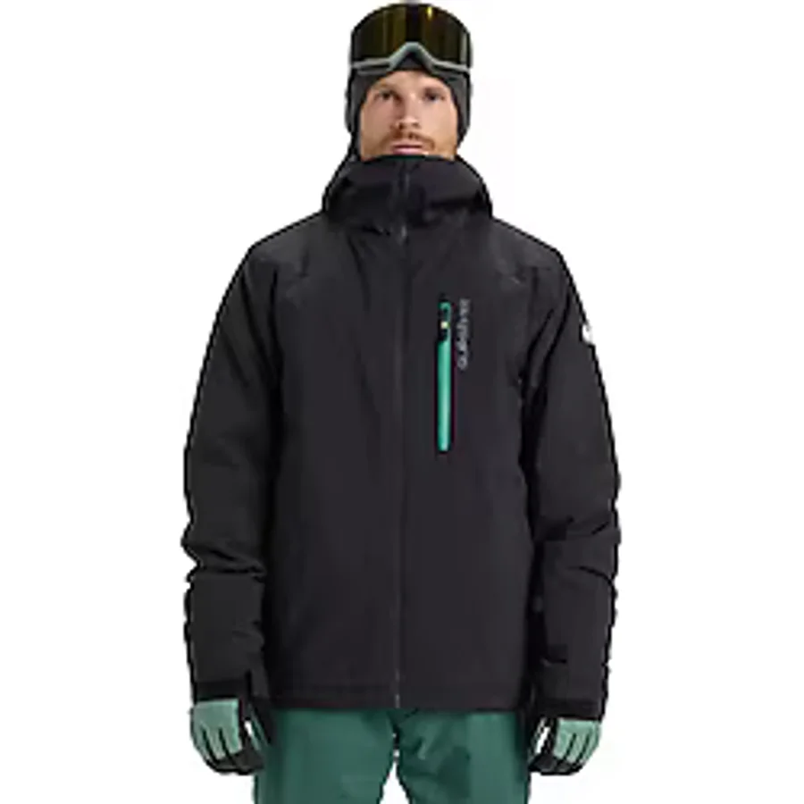 Quiksilver Quıksılver Tıtano Jk Erkek Anthracite - Solid Snowboard Ceketi EQYTJ03513-11793 - Siyah
