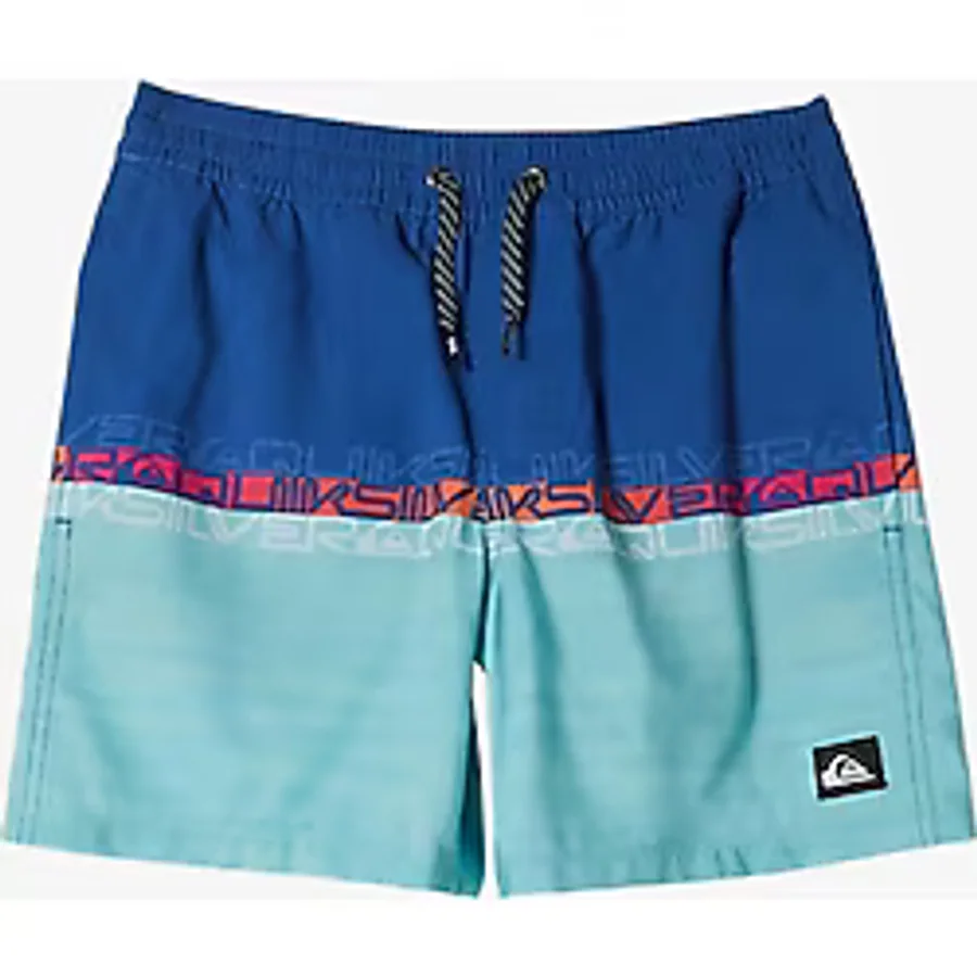 Quiksilver Siyah - Mavi Erkek Çocuk Şort Mayo AQBJV03051-12814-EVRYDY WRDBLCK VLY, 14 Yaş, 5003150782
