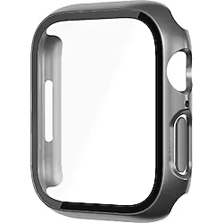 Quse Apple Watch Seri 9-8-7 45mm Uyumlu Ekran Ve Kasa Koruyucu Uzay Grisi