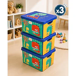QUTU Style Box Dude Dekoratif Oyuncak Kutu Seti - 3x 20 Litre