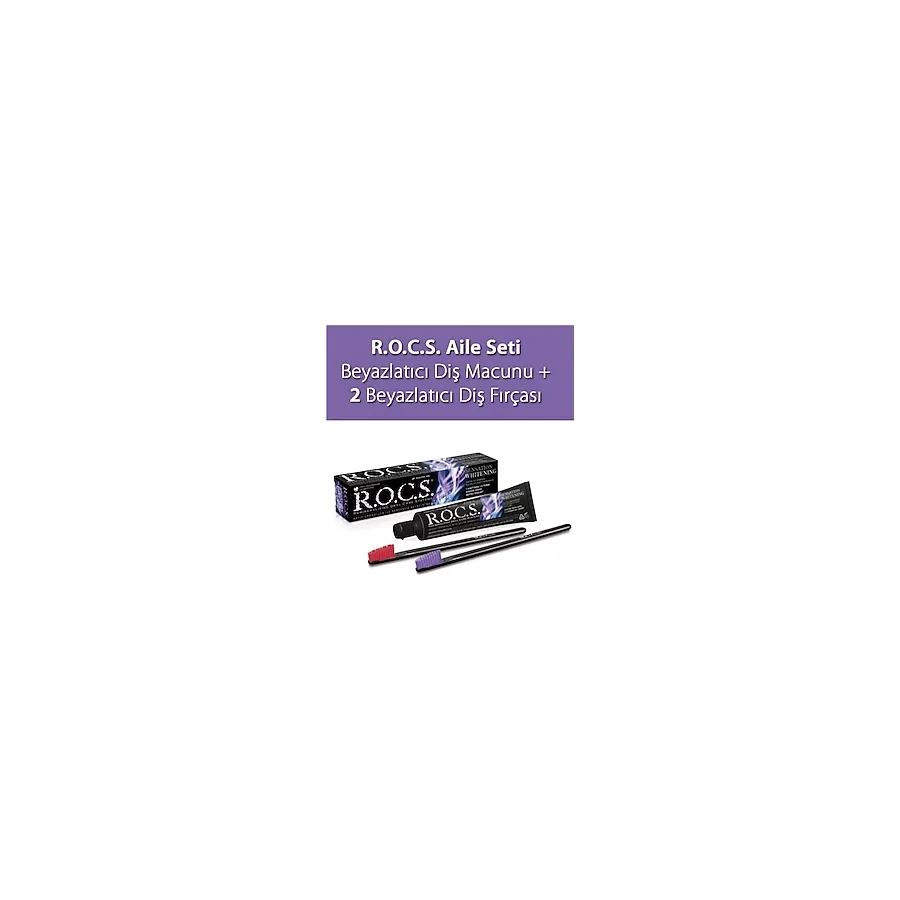 R.o.c.s. Rocs Sensation Whitening Beyazlatıcı Parlatıcı Diş Macunu 60Ml + 2 Adet Rocs Diş Fırçası Black Editi