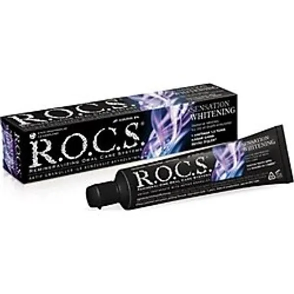 R.o.c.s. Rocs Sensation Yoğun Parlatıcı - Beyazlatıcı Diş Macunu - 00-Siyah - Beyaz