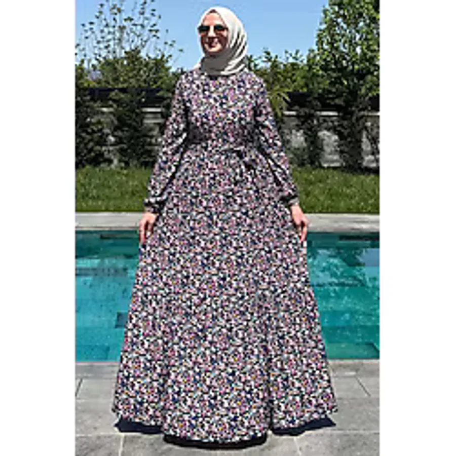 Rabia Şamlı Hale Elbise Siyah Normal